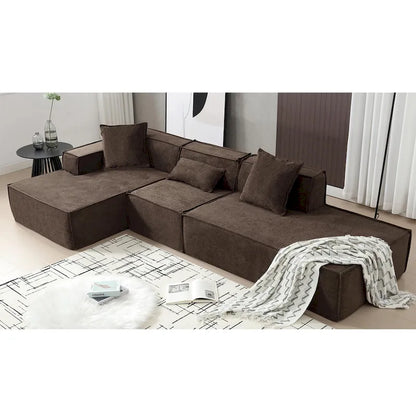 Modern Minimalist Modular Combination L-shaped Sofa Set,Free Installation Sofa