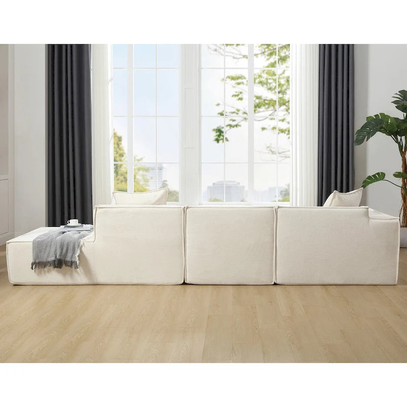 Modern Minimalist Modular Combination L-shaped Sofa Set,Free Installation Sofa