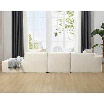 Modern Minimalist Modular Combination L-shaped Sofa Set,Free Installation Sofa