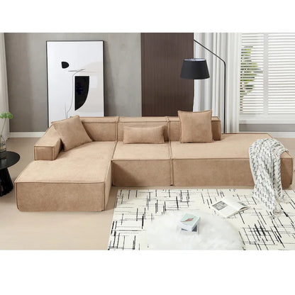 Modern Minimalist Modular Combination L-shaped Sofa Set,Free Installation Sofa