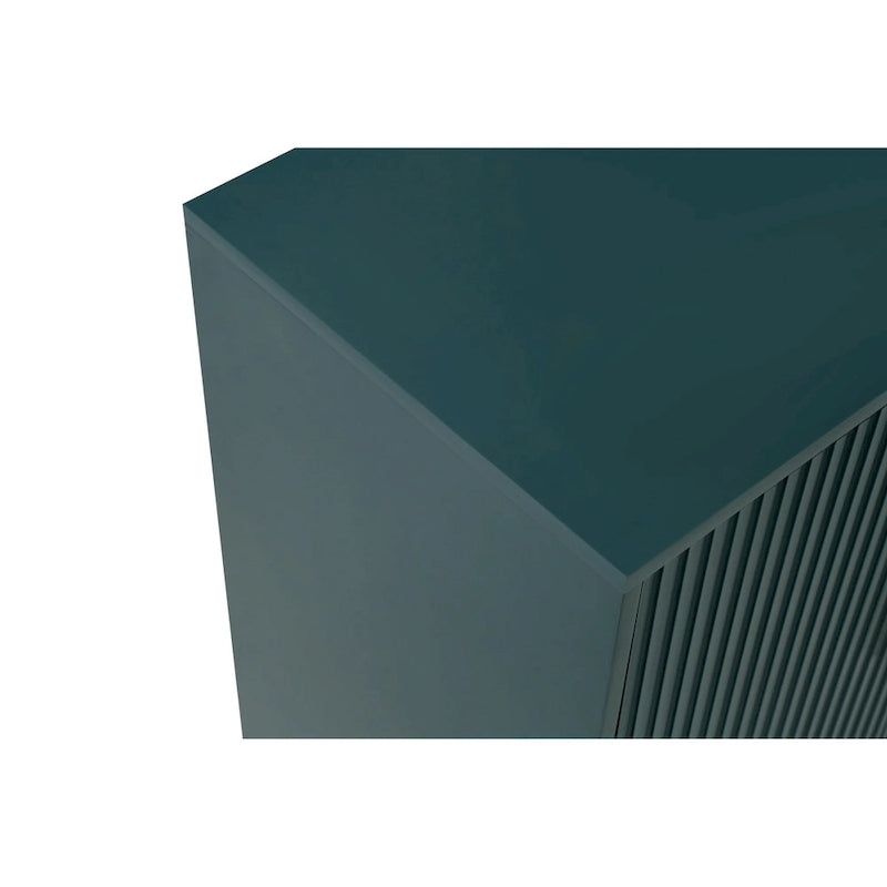 Wood TV Stand with Storage Cabinet & Adjustable Shelves, Media TV Console for Living Room Bedroom