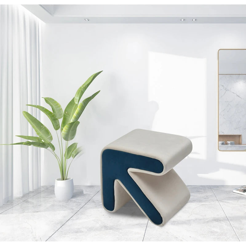 Modern Creative Upholstered Velvet Stool Ottoman