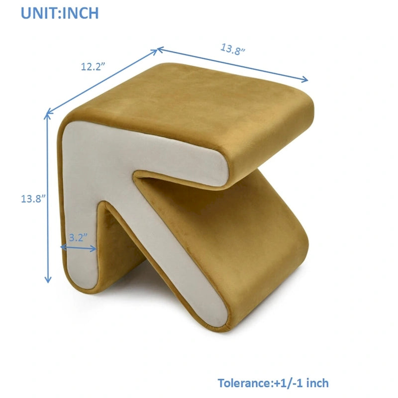 Modern Creative Upholstered Velvet Stool Ottoman