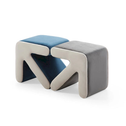 Modern Creative Upholstered Velvet Stool Ottoman
