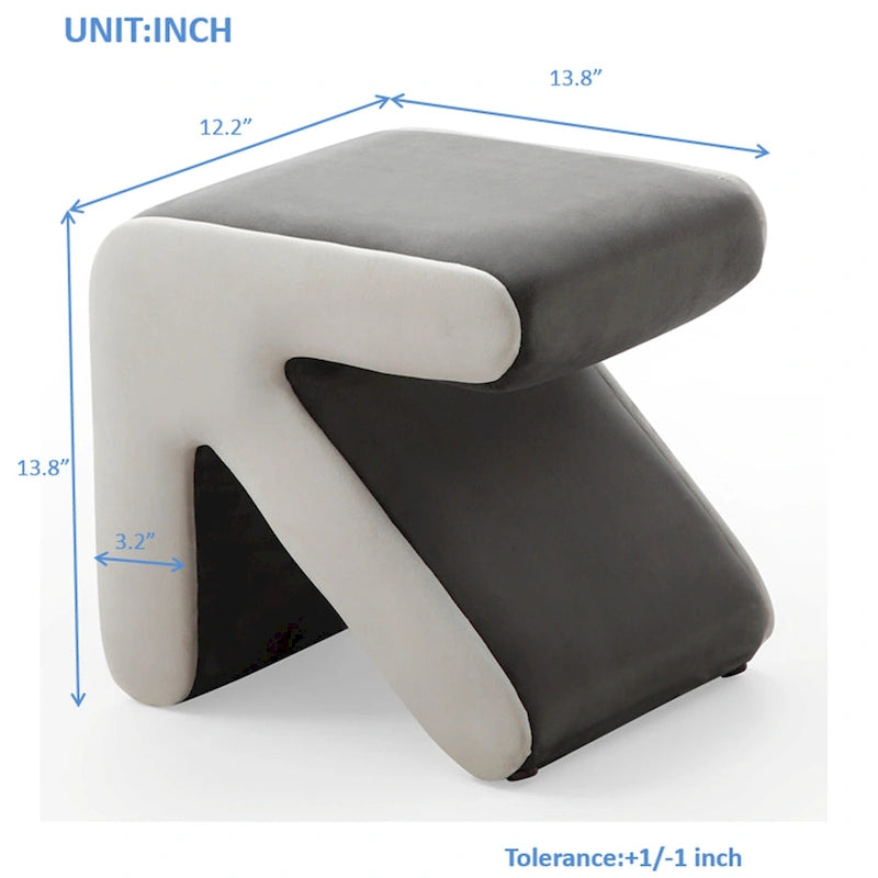 Modern Creative Upholstered Velvet Stool Ottoman