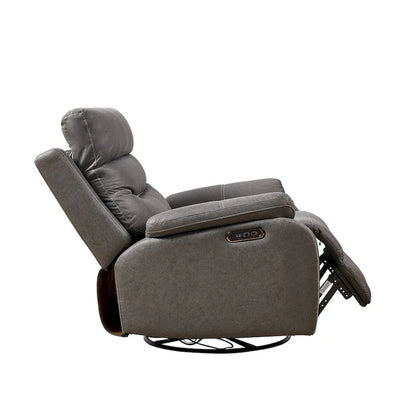 Dual Motor Rocking Recliner Chair, Swivel, Power Headrest, USB Charging