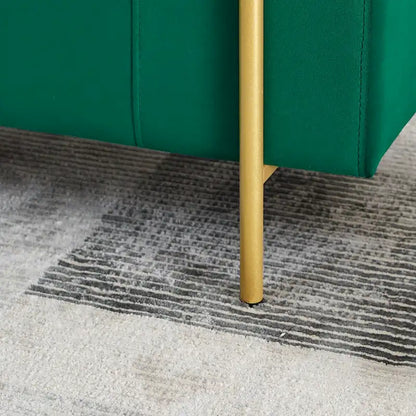 GEITIN Upholstered Velvet Storage Bench with Cylindrical Arms