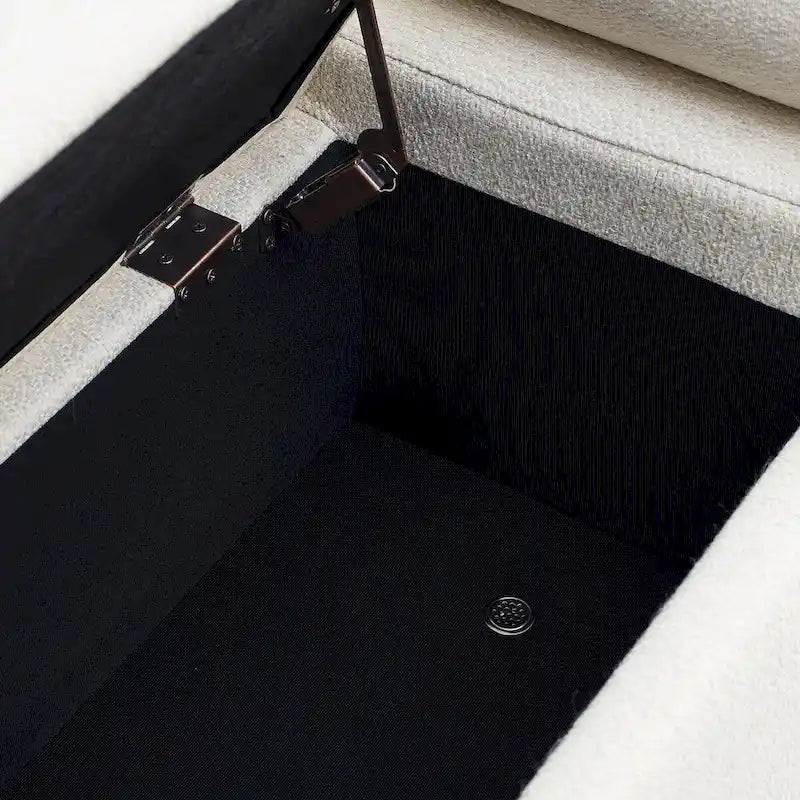 GEITIN Upholstered Velvet Storage Bench with Cylindrical Arms