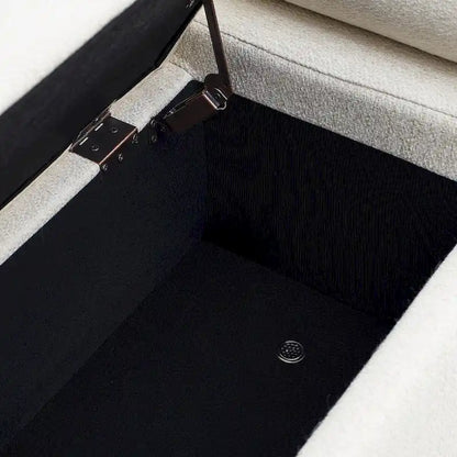 GEITIN Upholstered Velvet Storage Bench with Cylindrical Arms