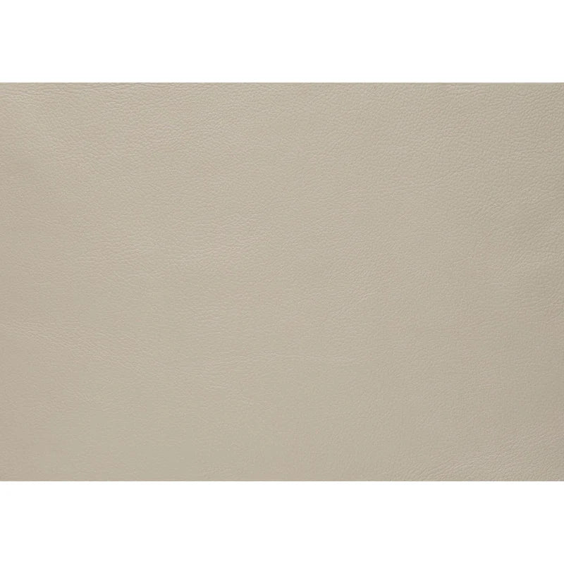 Lisa 71 Inch Loveseat, Cream Top Grain and Split Leather Brown Solid Wood