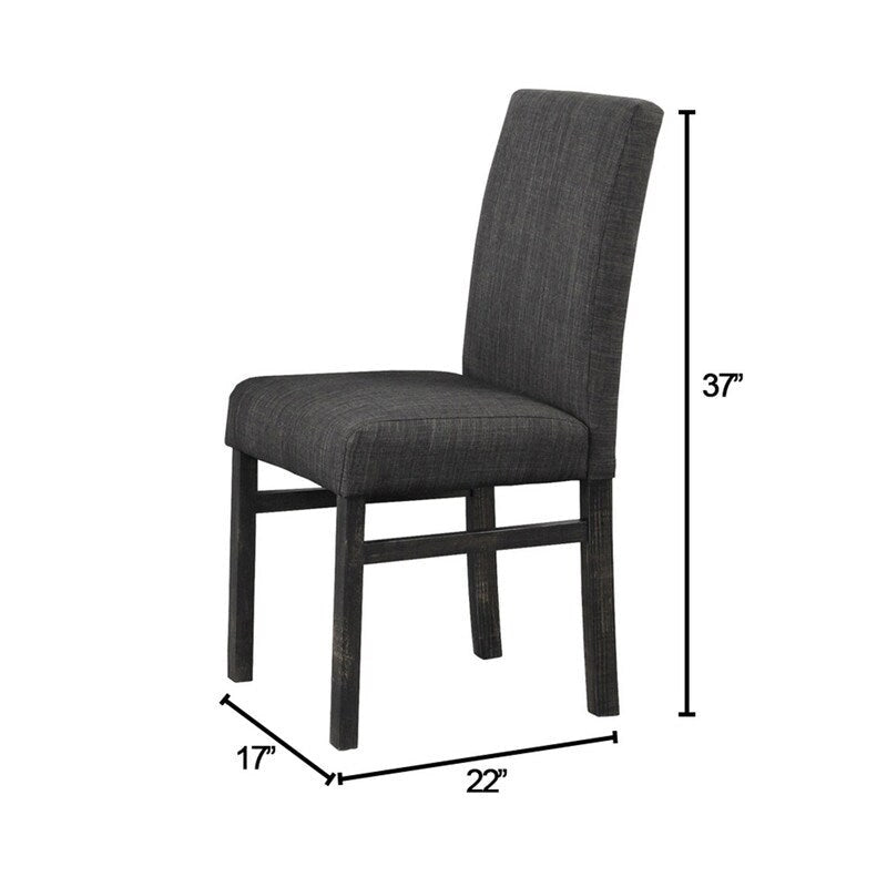 Best Master Furniture Upholstered Linen Rustic Side Chairs (Set of 2)
