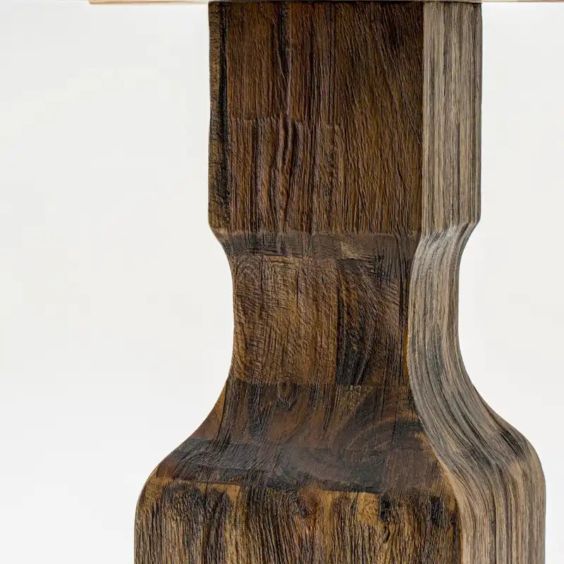 East West Furniture Kitchen Table Set- a Dining Table & Dark Khaki Linen Fabric Chairs, Distressed Jacobean (Pieces Option)