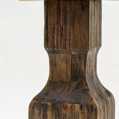 East West Furniture Kitchen Table Set- a Dining Table & Dark Khaki Linen Fabric Chairs, Distressed Jacobean (Pieces Option)