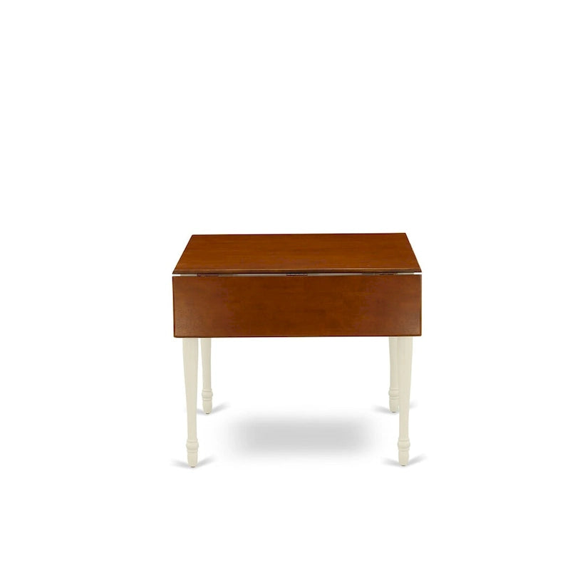 East West Furniture Dining Set- a Dining Room Table and Wood Seat Chairs, Buttermilk & Cherry (Pieces Option)