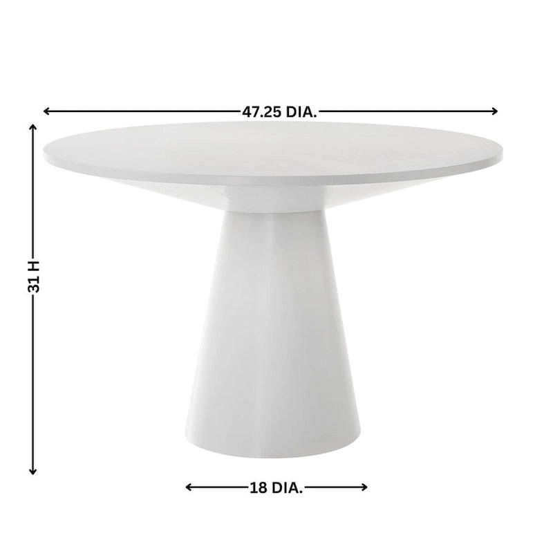 Roundhill Rocco 5-Piece 48 Pedestal Dining Set, Round Pedestal Table with 4 Chairs