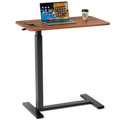 Adjustable Mobile Bed Desk Computer Desk Mobile Standing Desk Lifting Desk with Lockable Casters Portable L-Shaped Desks