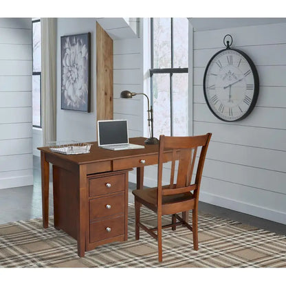 Two Drawer File Cabinet with Desk And Chair