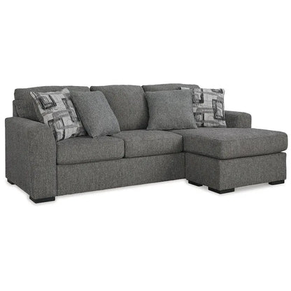 Signature Design by Ashley Gardiner Pewter Sofa Chaise - 101W x 63D x 40H