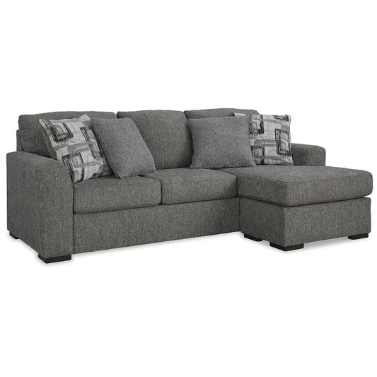 Signature Design by Ashley Gardiner Pewter Sofa Chaise - 101W x 63D x 40H