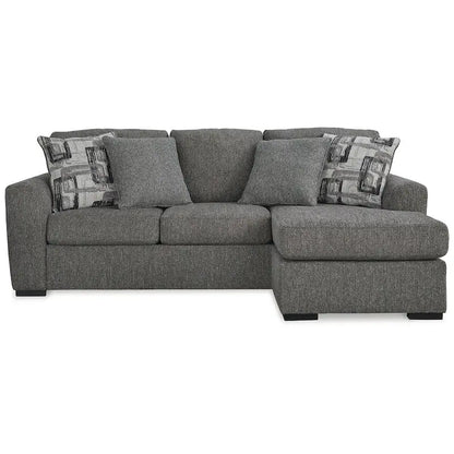 Signature Design by Ashley Gardiner Pewter Sofa Chaise - 101W x 63D x 40H