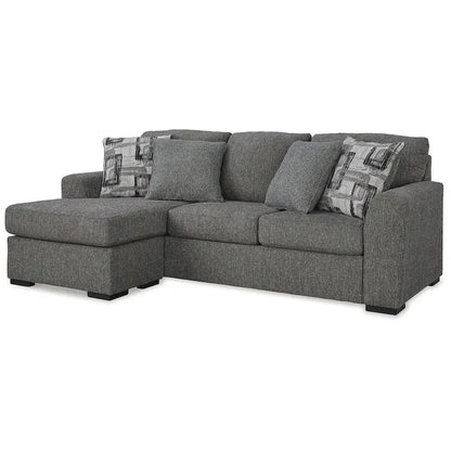 Signature Design by Ashley Gardiner Pewter Sofa Chaise - 101W x 63D x 40H