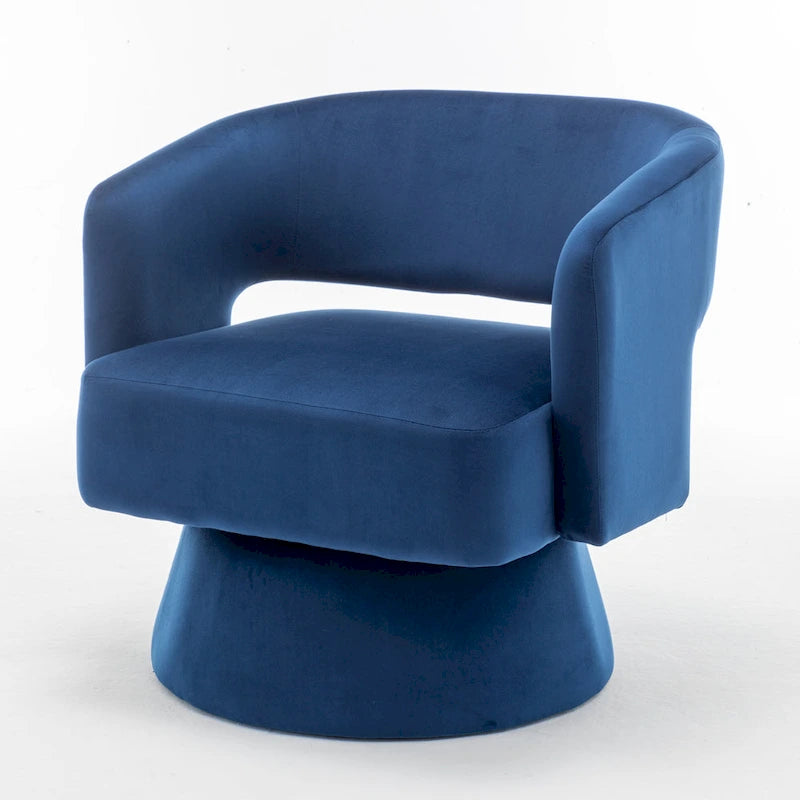 Velvet Swivel Barrel Chair