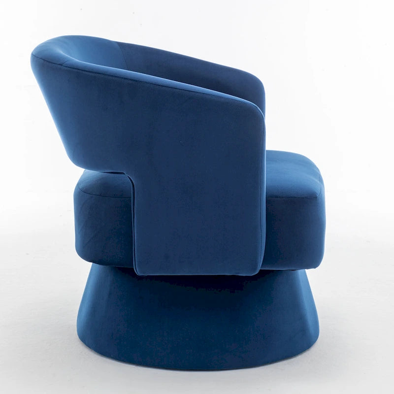 Velvet Swivel Barrel Chair