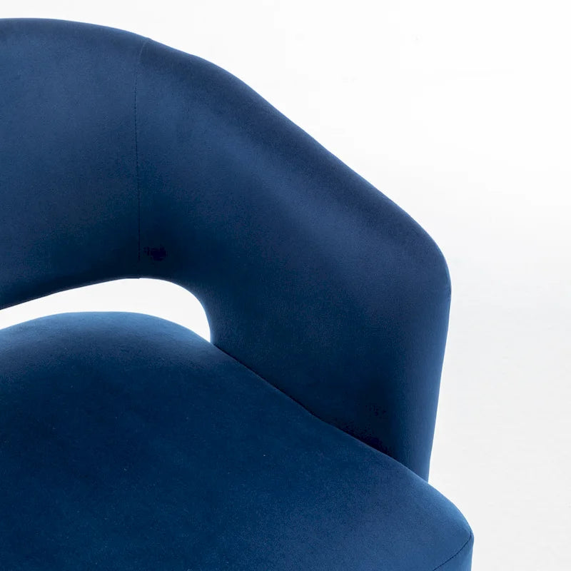 Velvet Swivel Barrel Chair