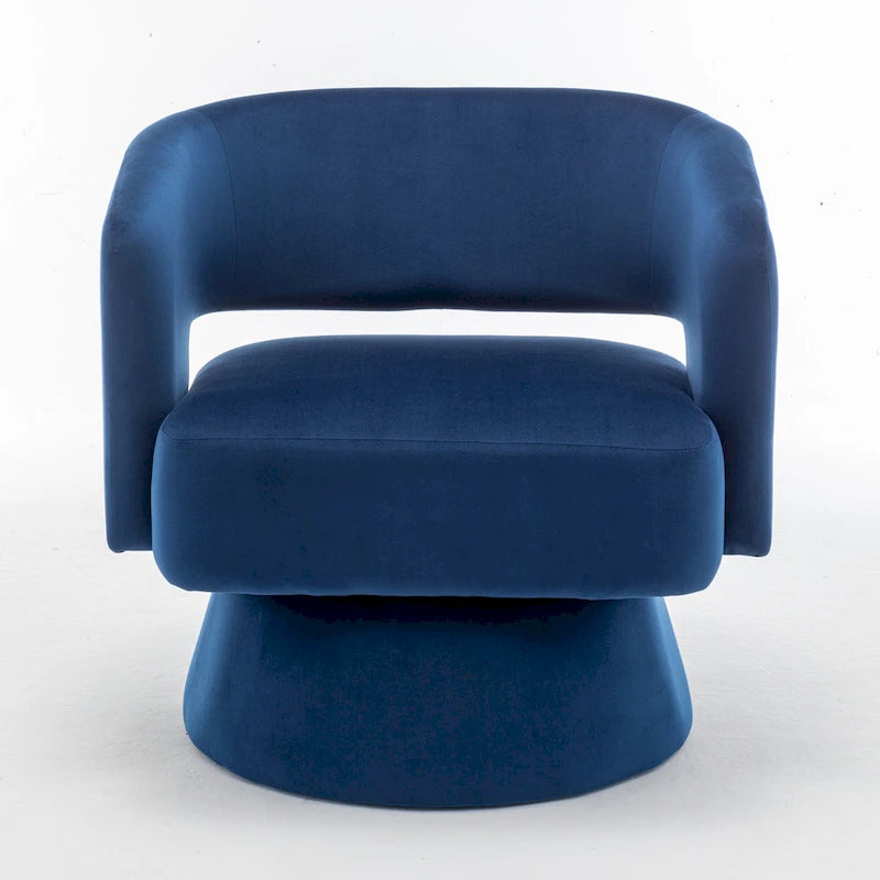 Velvet Swivel Barrel Chair