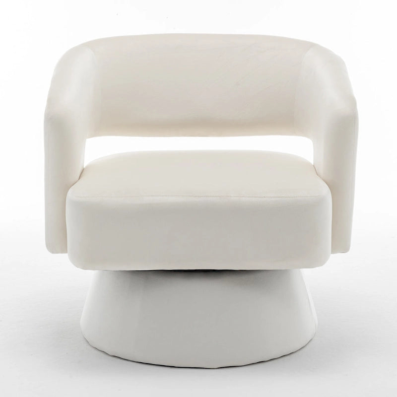 Velvet Swivel Barrel Chair