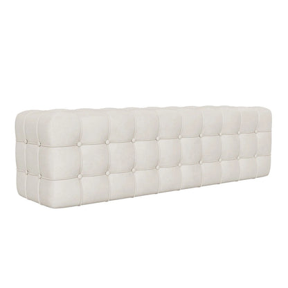 All Covered Velvet Upholstered Ottoman,Rectangular Footstool