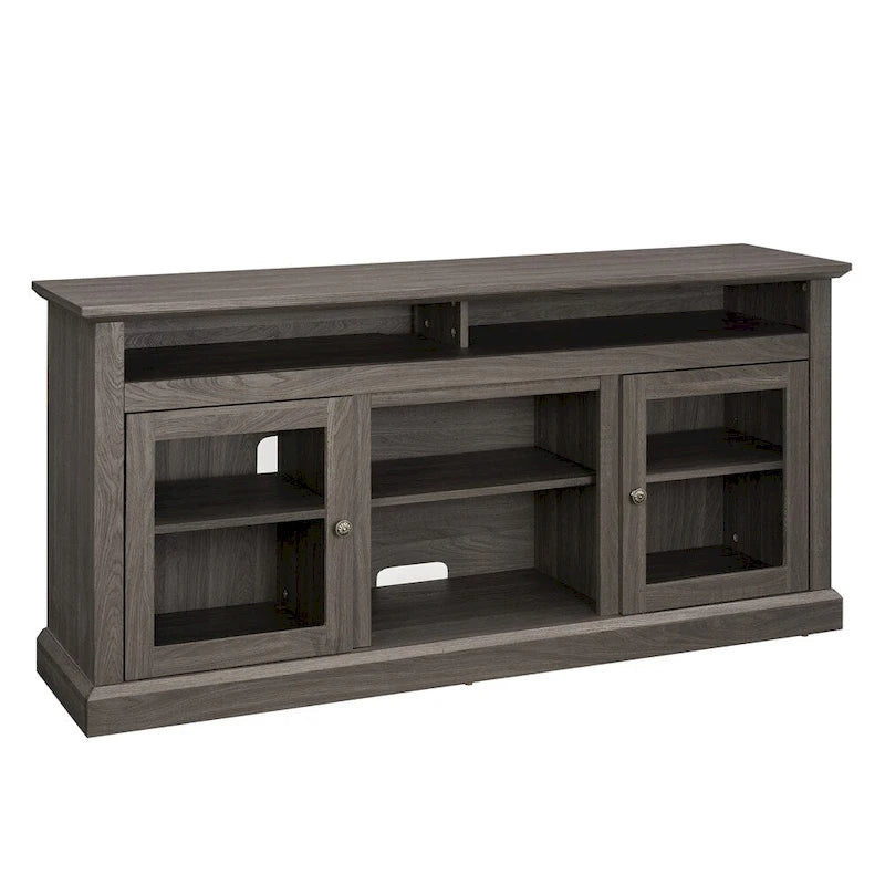 60 Wood TV Stand with Storage Space and Cable Management Cutouts