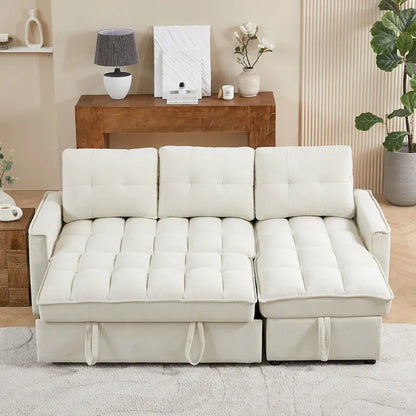 L-Shaped Sectional Sofa with Reclining Storage