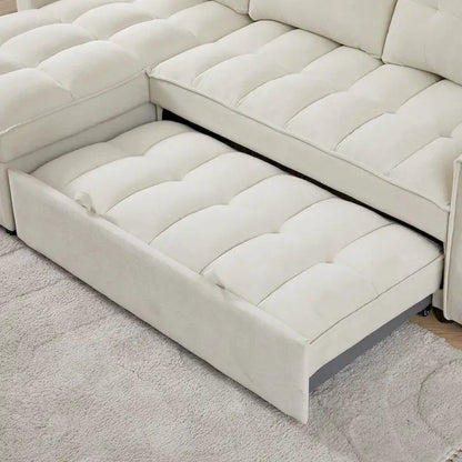 L-Shaped Sectional Sofa with Reclining Storage