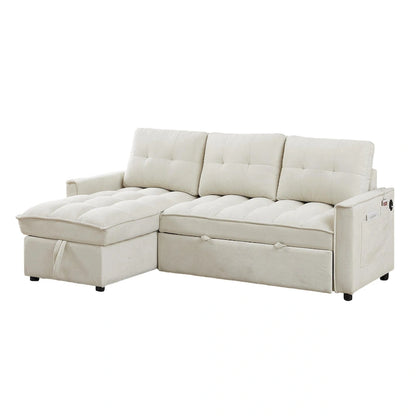 L-Shaped Sectional Sofa with Reclining Storage