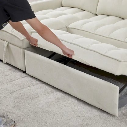 L-Shaped Sectional Sofa with Reclining Storage
