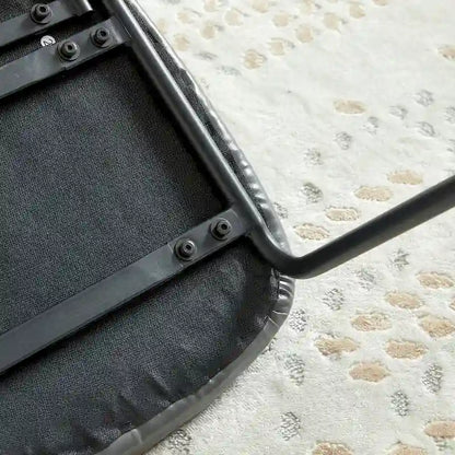 Modern Simple Leather Dining Chair with Metal Pipe and PP Back