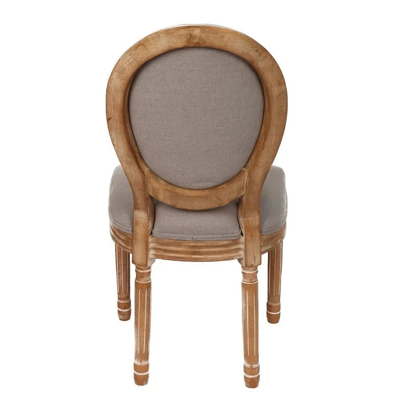 French Country Dining Chairs with Round Back Set of 2,Solid Wood Legs