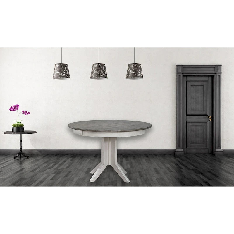 Round Contemporary Dining Table In Ash - N/A