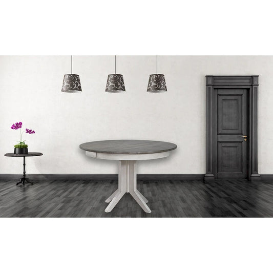Round Contemporary Dining Table In Ash - N/A