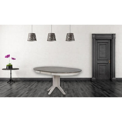 Round Contemporary Dining Table In Ash - N/A