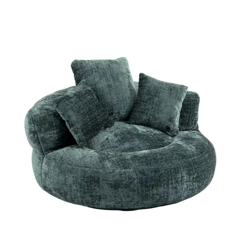 HOMEFUN Chenille Upholstered Durable Comfort Lounger High Back Bean Bag Chair