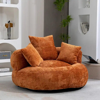 HOMEFUN Chenille Upholstered Durable Comfort Lounger High Back Bean Bag Chair