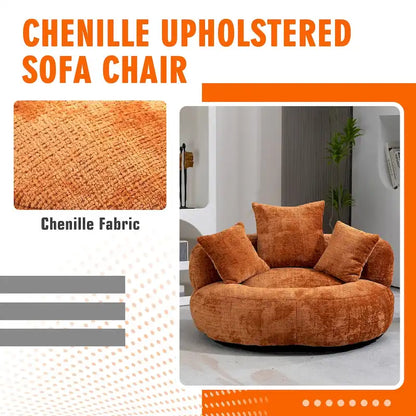 HOMEFUN Chenille Upholstered Durable Comfort Lounger High Back Bean Bag Chair