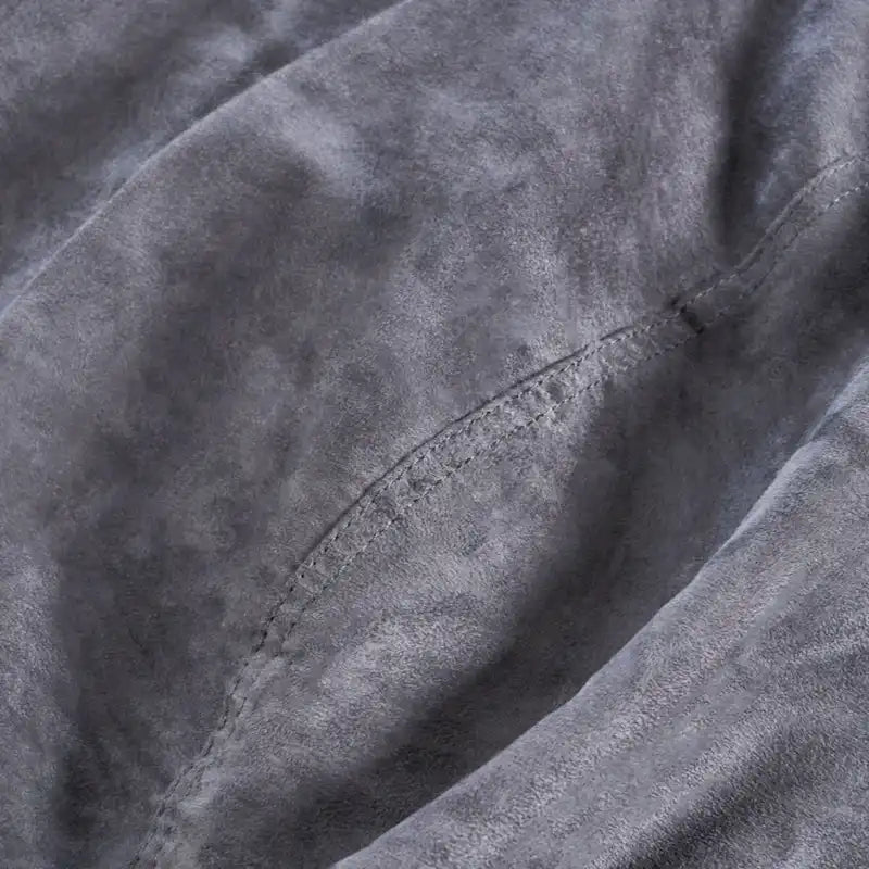 Jasper Traditional 8 Foot Cylindrical Suede Bean Bag, Black