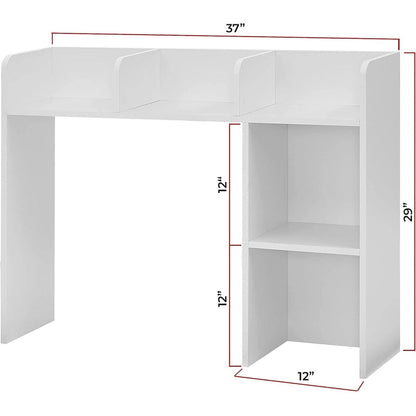 The Classic - White Desk Bookshelf by DormCo