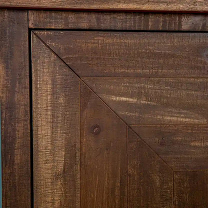 2-Door Accent Wooden Style Storage Cabinet with Shelves