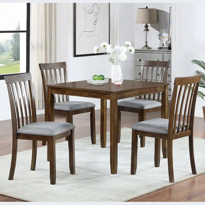 Wooden Dining Rectangular Table set for 4,Kitchen Dining Table for Small Space,Walnut