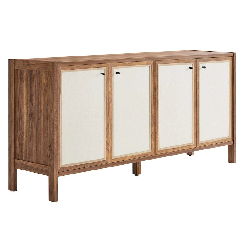 Capri 65 Wood Grain Sideboard Storage Cabinet