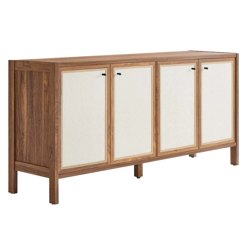 Capri 65 Wood Grain Sideboard Storage Cabinet